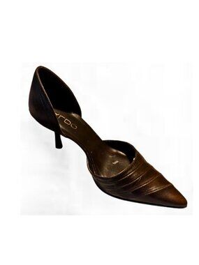Victoria Women’s Size 7.5 Brown Bronze Satin Pointed Toe High Heel Pumps New